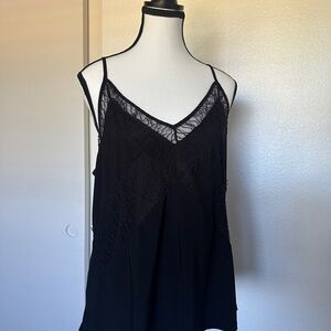 White House Black Market Black Lace Camisole